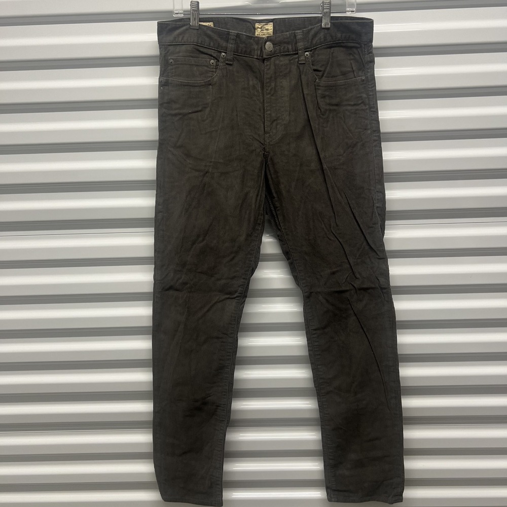 J.Crew 770 Straight Fit Corduroy Pants 32x34 Mens Charcoal Grey Brown Cords